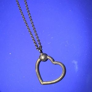Pandora heart necklace with pandora chain